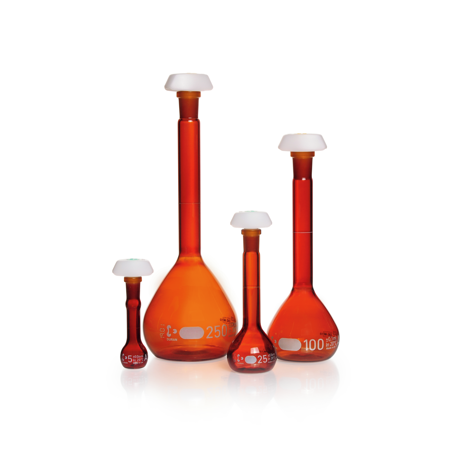 Volumetric Flask, Class A, amber, batch certificate